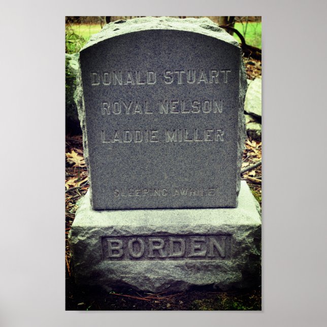 Lizzie Borden Dog Headstone Poster (Vorne)