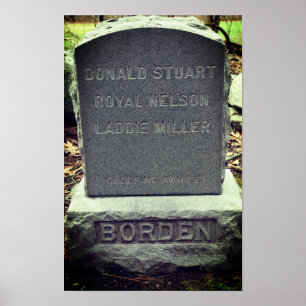 Lizzie Borden Dog Headstone Poster