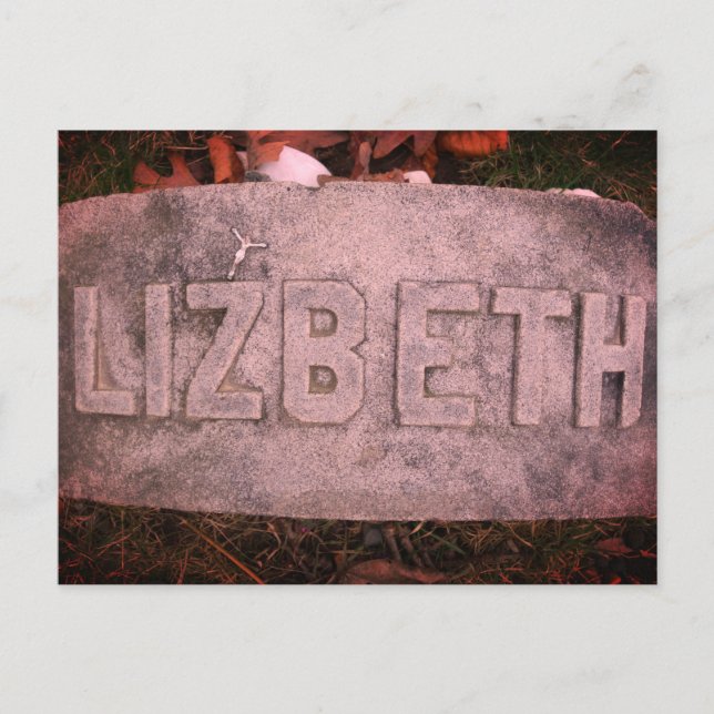 Lizzie Borden Grave Marker - Fall River, MA Postkarte (Vorderseite)