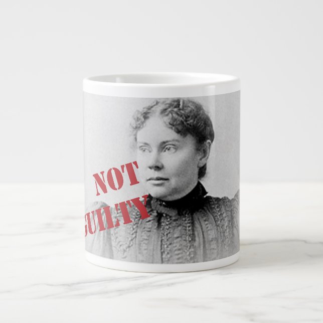 Lizzie Borden ~ nicht schuldig Jumbo-Tasse (Vorderseite)
