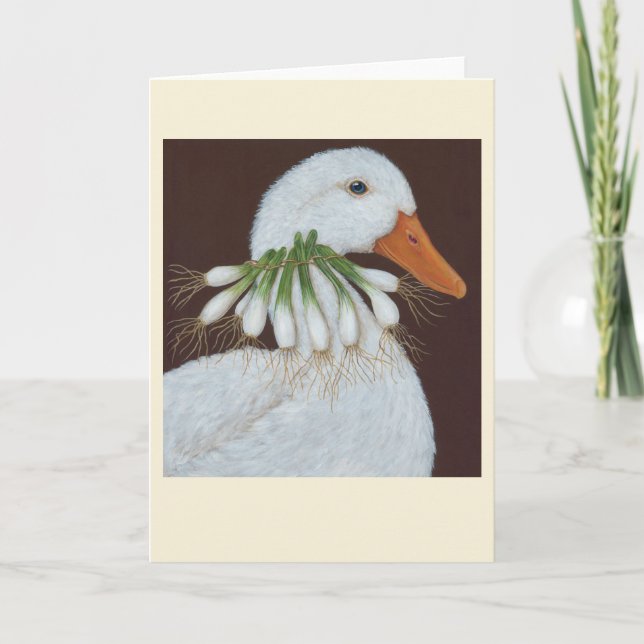 Lizzie the Duck folded greeting card Karte (Vorderseite)