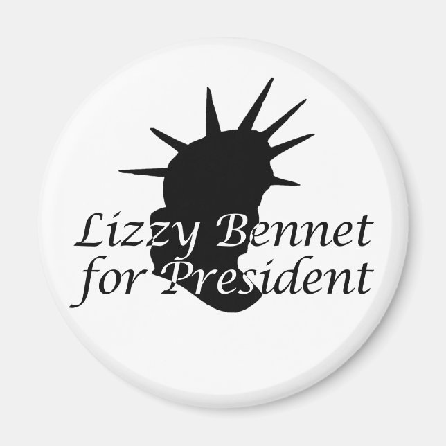 Lizzy Bennet für den Präsidenten Magnet (Vorne)