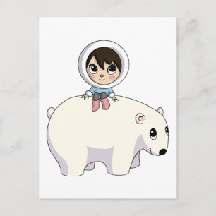 Lizzy und Zuckerguss des Polarbären Postkarte