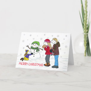 Lizzy's People Snowman Fun Weihnachtskarte Feiertagskarte