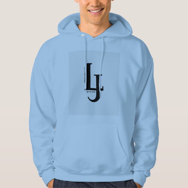 LJ Monogram Blaues Kapuzenpullover | Königlich Bla Hoodie (Vorderseite)
