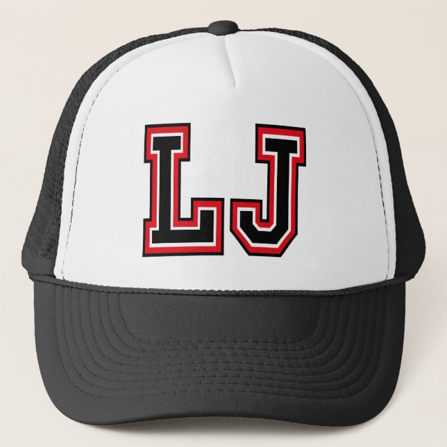 LJ Monogram Trucker Hat Truckerkappe (Vorderseite)