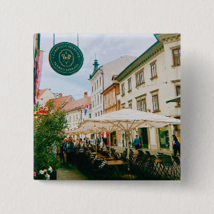 Ljubljana Cityscape Button
