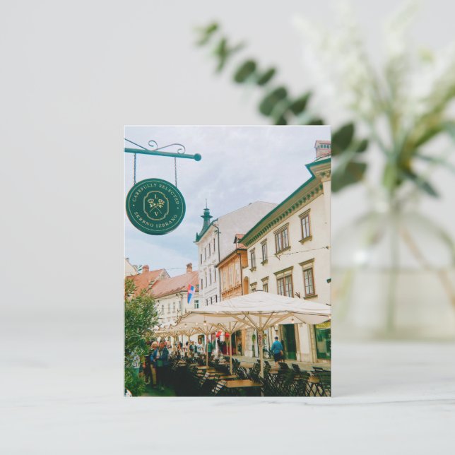 Ljubljana Cityscape Feiertagspostkarte (Stehend Vorderseite)