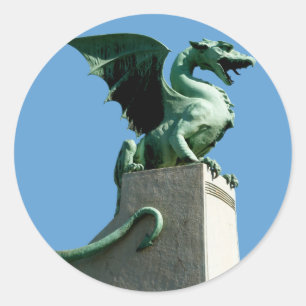 Ljubljana Dragon Runder Aufkleber