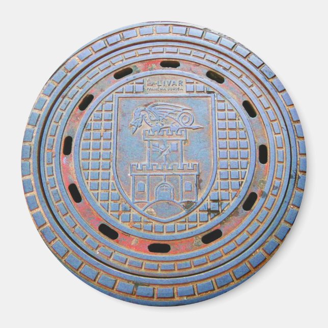 Ljubljana Kanalabdeckung Magnet (Vorne)