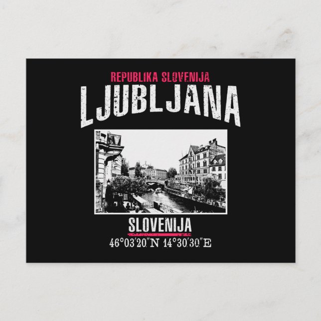 Ljubljana Postkarte (Vorderseite)