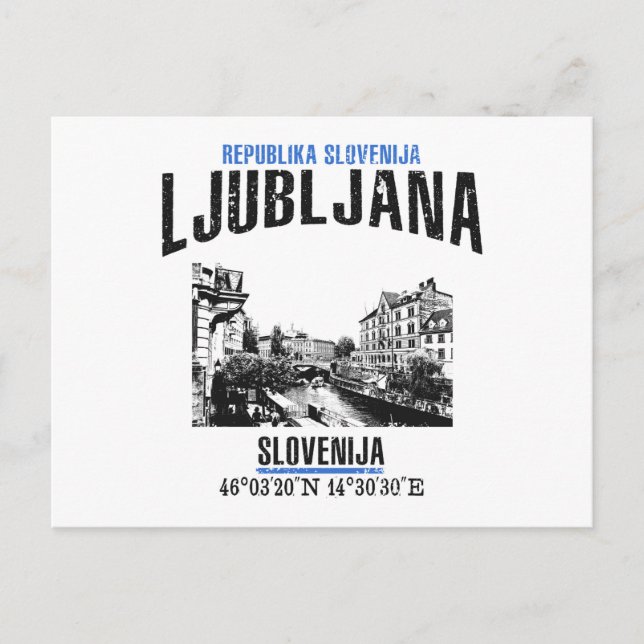 Ljubljana Postkarte (Vorderseite)