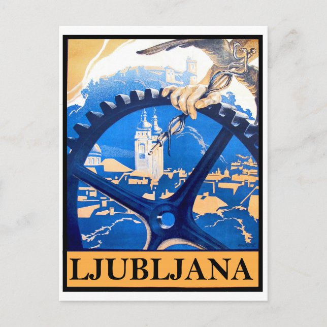 Ljubljana Postkarte (Vorderseite)