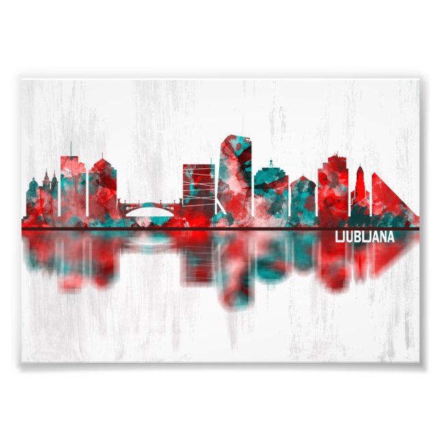 Ljubljana Skyline Fotodruck (Vorne)