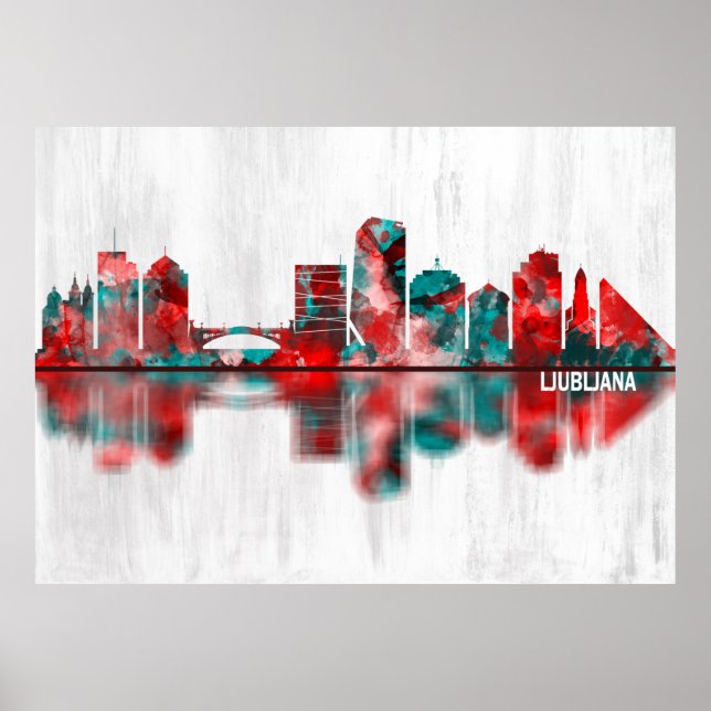 Ljubljana Skyline Poster (Vorne)