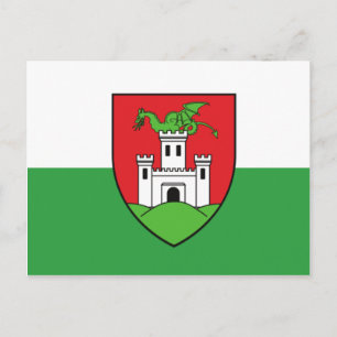Ljubljana, slowakische Flagge Postkarte