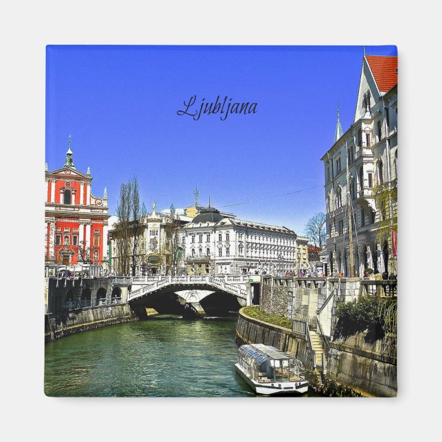 Ljubljana, Slowenien Magnet (Vorne)