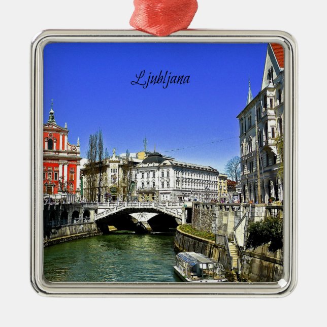 Ljubljana, Slowenien Ornament Aus Metall (Vorne)