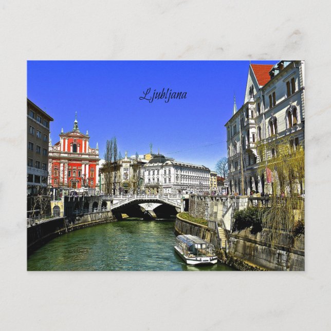 Ljubljana, Slowenien Postkarte (Vorderseite)