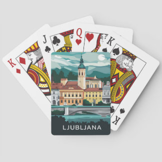 Ljubljana, Slowenien Spielkarten