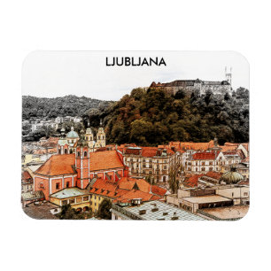 Ljubljana Slowenien Stadt Aussicht Magnet