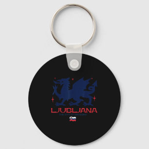 Ljubljana Slowenien Stadt der Drachen Patriotische Schlüsselanhänger
