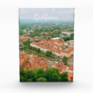 Ljubljana-Stadtansicht, Slowenien-Reisesouvenir Fotoblock