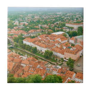 Ljubljana von oben fliese