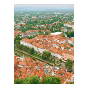 Ljubljana von oben fotodruck