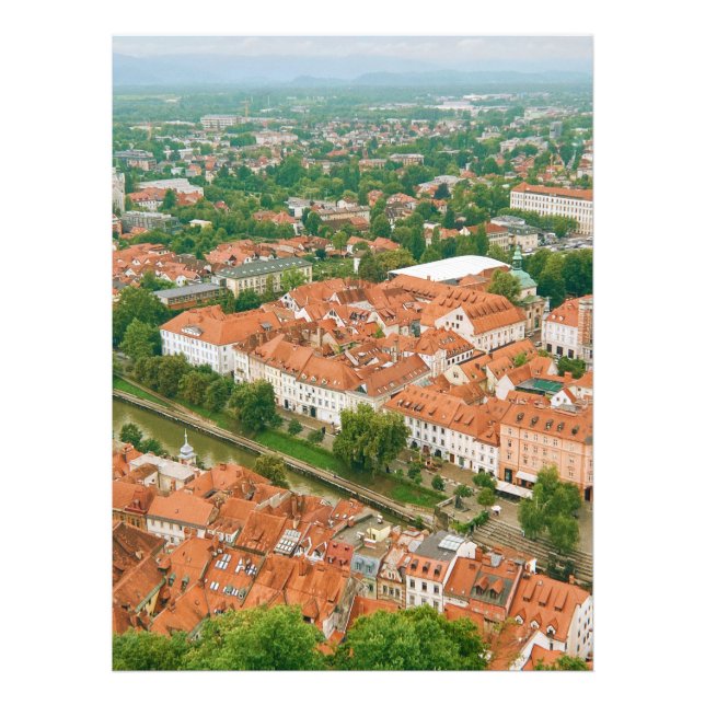 Ljubljana von oben fotodruck (Vorne)