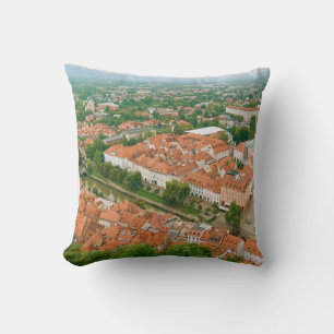 Ljubljana von oben kissen