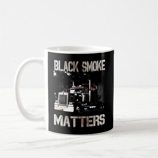 LKW-Anhänger 18 Rad auf der Rückseite Kaffeetasse (Links)