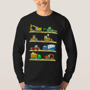 LKW Bagger Cement Truck Bulldozer Constructi T-Shirt