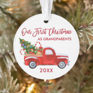 LKW Baum Unser erstes Weihnachten als Großeltern R Ornament