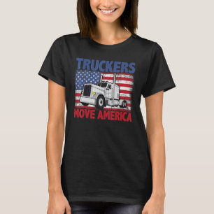 LKW bewegen Amerika Semi Truck Fahrer USA T-Shirt