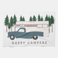 LKW Camping RVing Motorhome BLAU Bäume Whimsical
