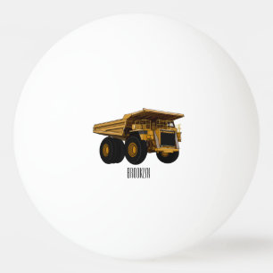 LKW Cartoon-Illustration Tischtennisball