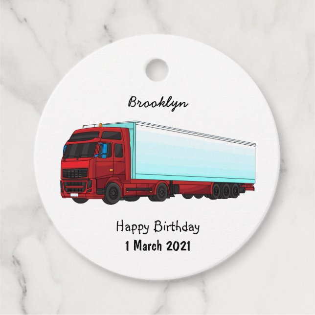 LKW-Darstellung Geschenkanhänger (Vorderseite)