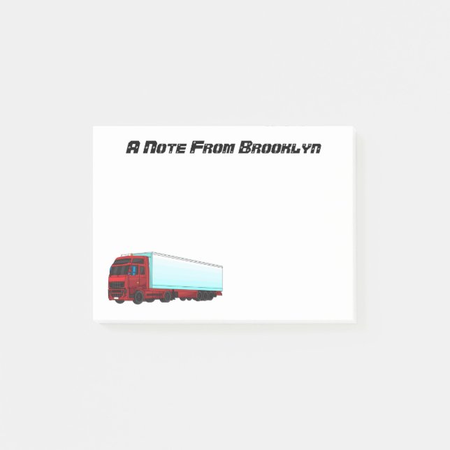 LKW-Darstellung Post-it Klebezettel (Vorderseite)