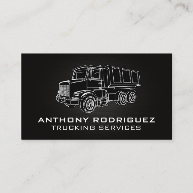 LKW-Dienstleistungen Illustrationen | Bauwesen Visitenkarte (Vorderseite)