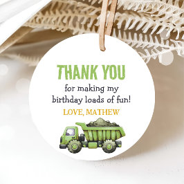 LKW & Diggers Bau 1. Geburtstag Geschenkanhänger