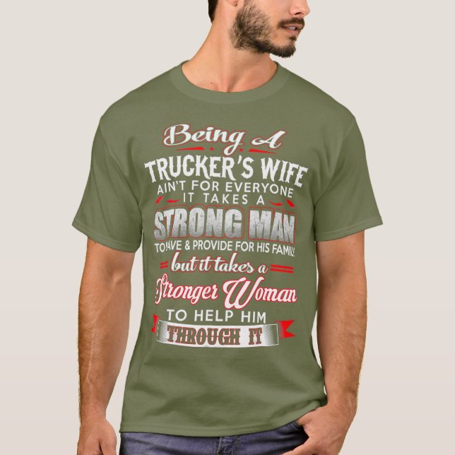 LKW-Ehefrau für die Ehefrau von LKW-Fahrern T-Shirt (Vorderseite)