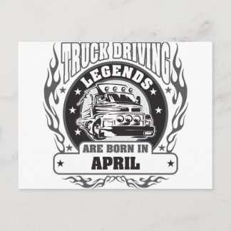 Lkw-Fahrberechtigungen sind im April Geboren Postkarte
