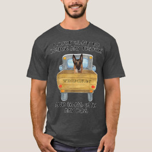 LKW fahrender Hund Belgischer Malinois T-Shirt