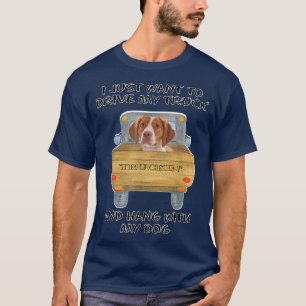 LKW-fahrender Hund Brittany  T-Shirt