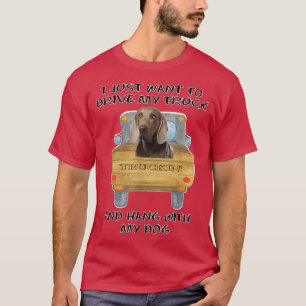 LKW fahrender Hund Weimaraner T-Shirt