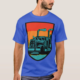 Lkw-Fahrer 18 Roller Retro-Schiebeschiff T-Shirt