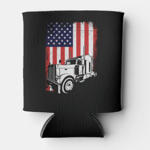 LKW-Fahrer Amerikanischer Fahne LKW-Geschenk Dosenkühler