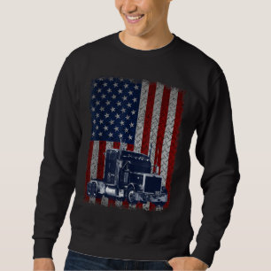 LKW-Fahrer Amerikanischer Fahne LKW-Geschenk Sweatshirt