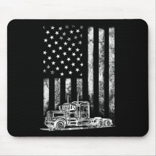 Lkw-Fahrer Amerikanischer Flaggenwächter Vintag Me Mousepad